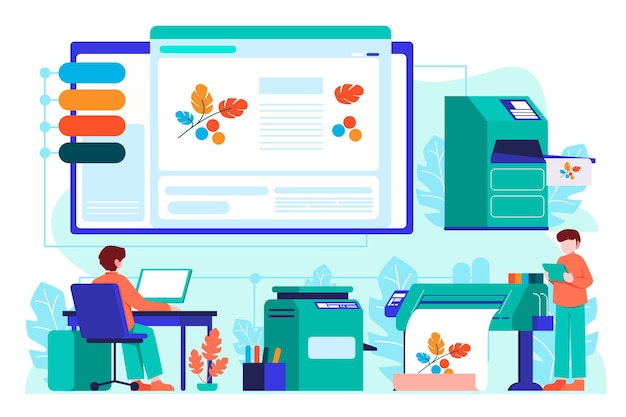 Grafische industrie illustratie