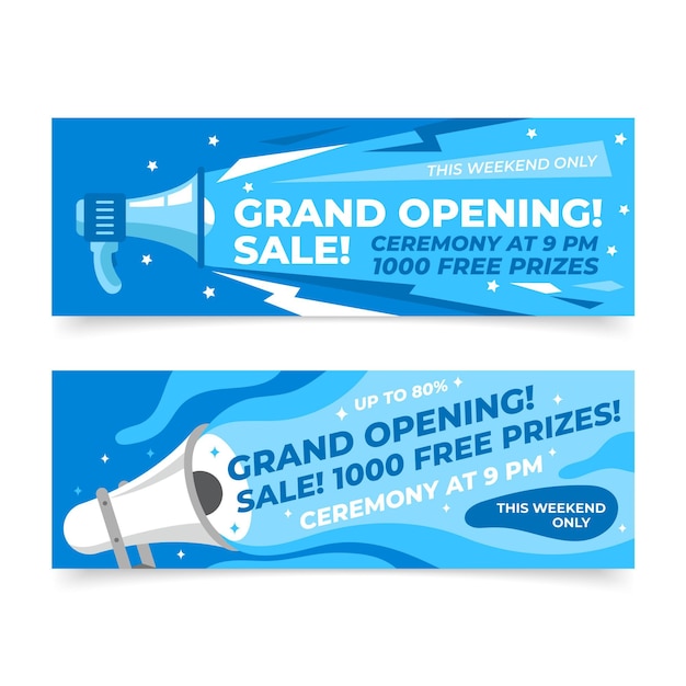 Gratis vector grand heropende banner