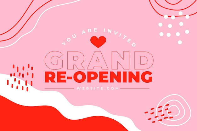 Grand heropening achtergrond