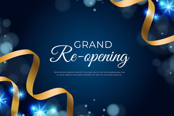 Gratis Vector grand heropening achtergrond
