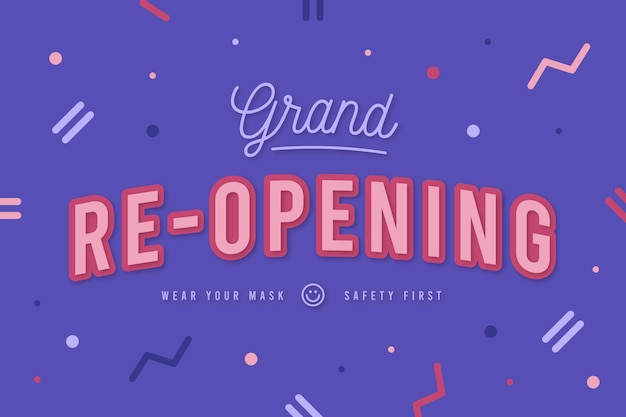 Gratis vector grand heropening achtergrond