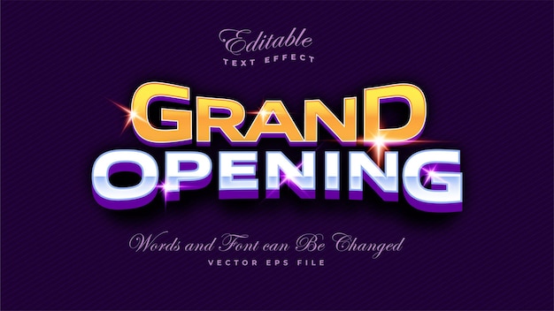 Grand Opening Text Effect