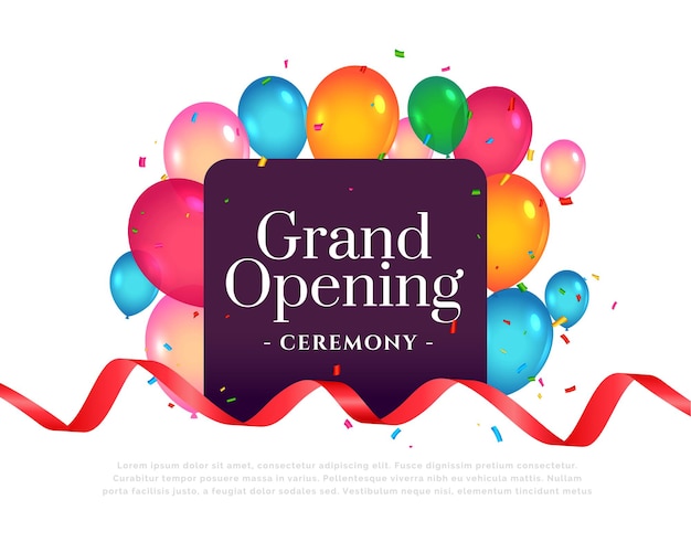 Grand opening uitnodiging ceremonie sjabloon