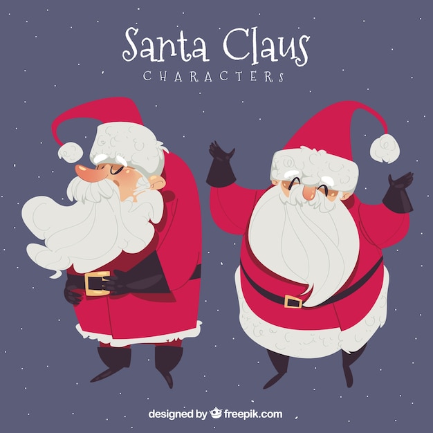 Gratis vector grappig karakter van kerstman