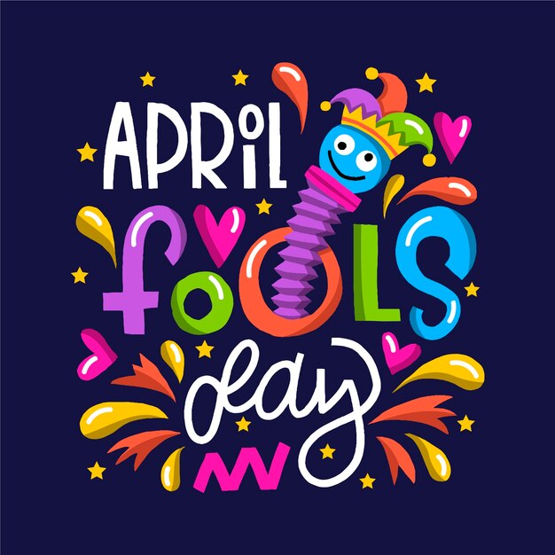 Gratis vector grappige april dwaasdag en kinderachtig speelgoed