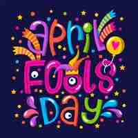 Gratis vector grappige april dwazendag met kleurrijke stippen