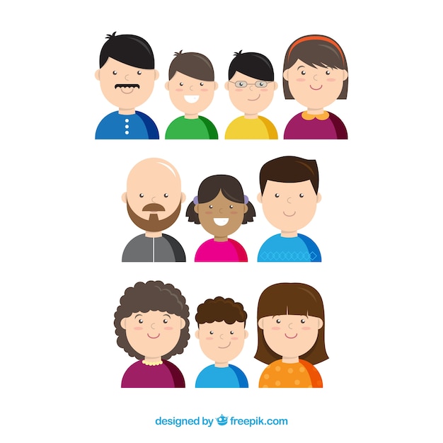 Gratis vector grappige familie