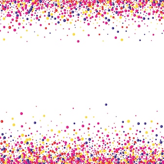 Grappige kleurrijke naadloze patroon met confetti. vector decoratieve carnaval achtergrond. vakantie getextureerde bg.