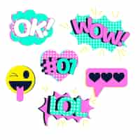 Gratis vector grappige lol-stickers