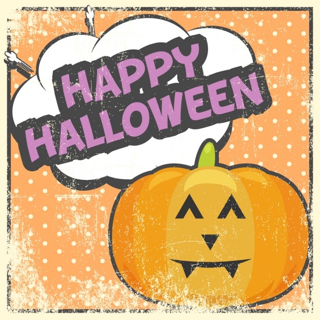 Gratis vector grappige stijl halloween kaart