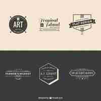 Gratis vector gratis insigne retro graphics