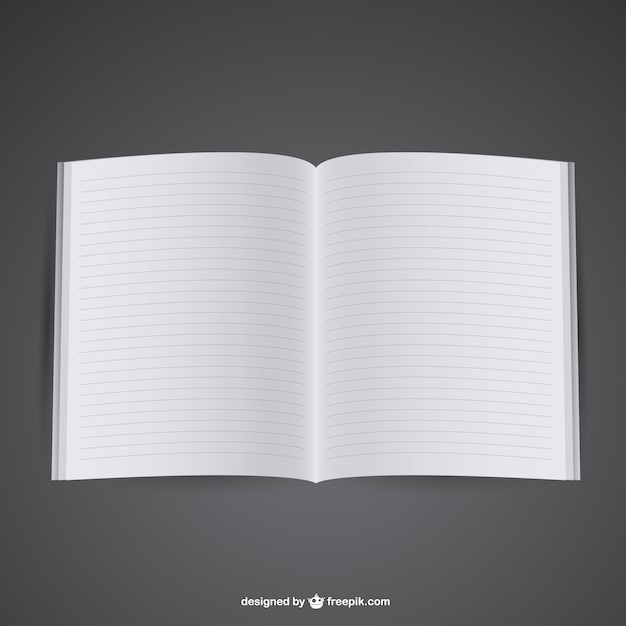 Gratis mockup van geopende notebook