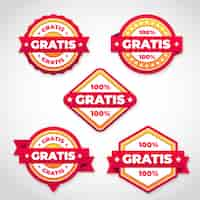 Gratis vector gratis ontwerp van labelcollectie