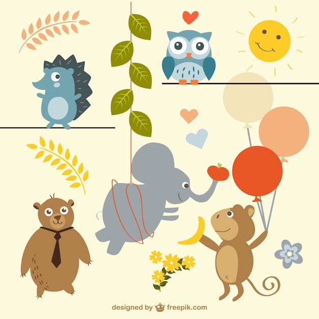 Gratis party animals vector