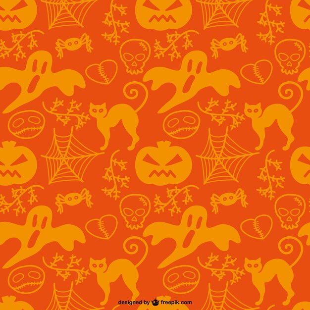 Gratis patroon van halloween silhouetten