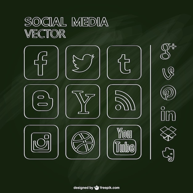 Gratis social media krijtbord ontwerp