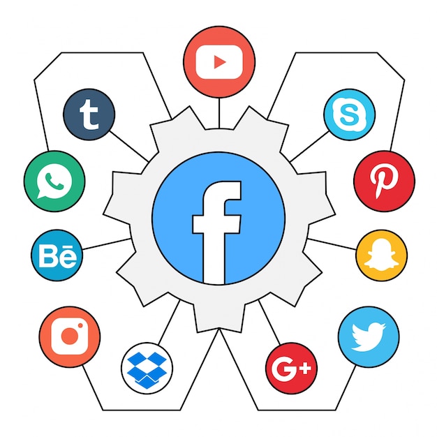 Gratis vector gratis social media vectoren