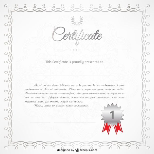 Gratis vector gratis vector certificaat template