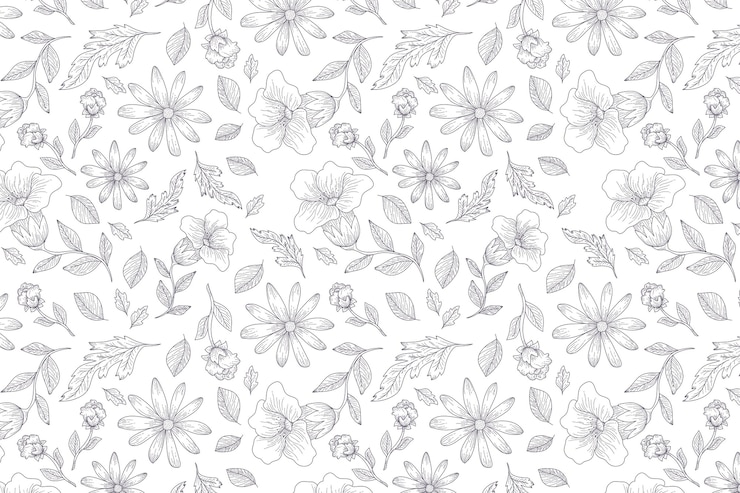 Gratis Vector gravering van met de hand getekend botanisch patroon