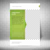 Gratis vector green brochure template