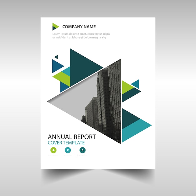 Green creatieve jaarverslag cover van het boek template