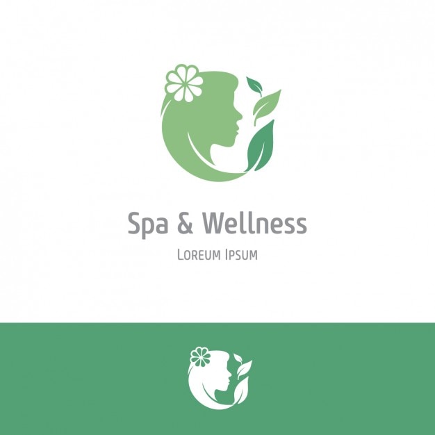 Gratis vector green spa en wellness-achtergrond