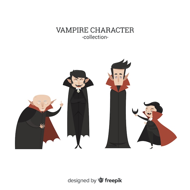 Griezelig halloween vampier karakter collectie