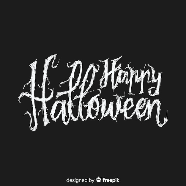 griezelig happy halloween belettering