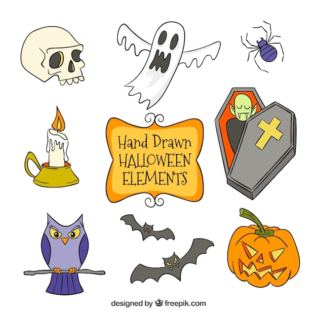 Griezelig spook met andere elementen van Halloween