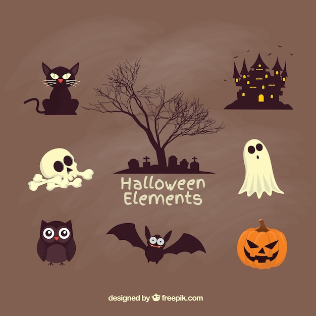 Griezelige halloween elementen