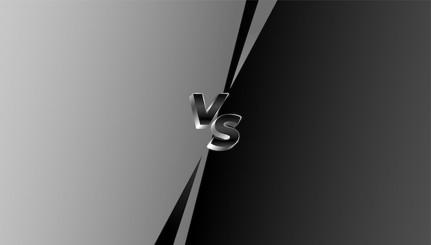 Grijs en zwart versus vs challenge banner