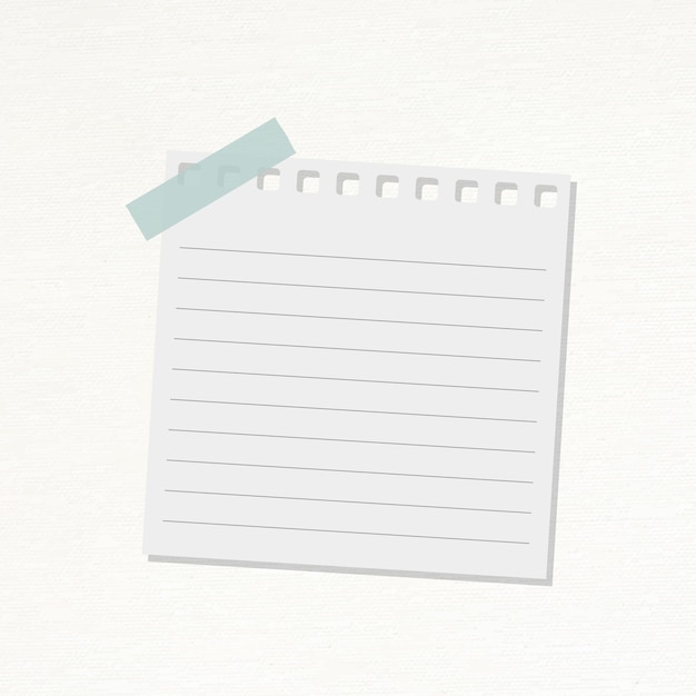 Grijs gevoerd briefpapier dagboek sticker vector