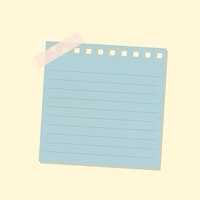 Grijsachtig blauw gelinieerd briefpapier dagboek sticker vector