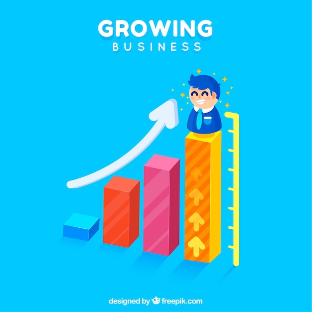 Groeiend bedrijfsconcept voor landingspagina