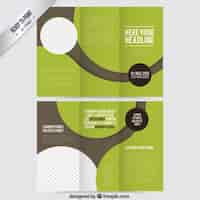 Gratis vector groen abstract brochure