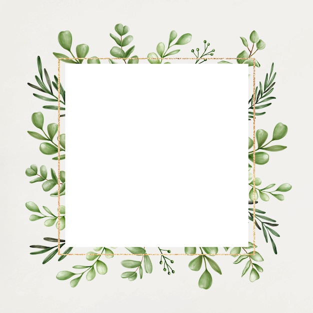 Groen bloemenframe