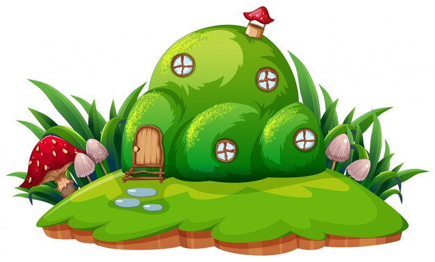 Groen fantasy cartoon huis