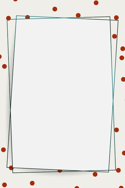Gratis vector groen frame op rode stippen patroon achtergrond vector