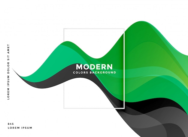 Groen golf modern ontwerp als achtergrond