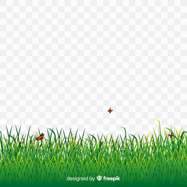 Gratis vector groen gras banner realistische stijl