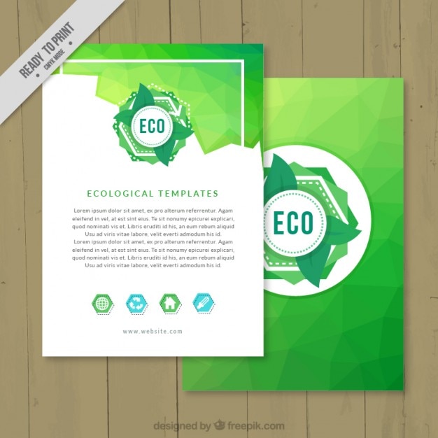 Groene abstracte ecologische flyer