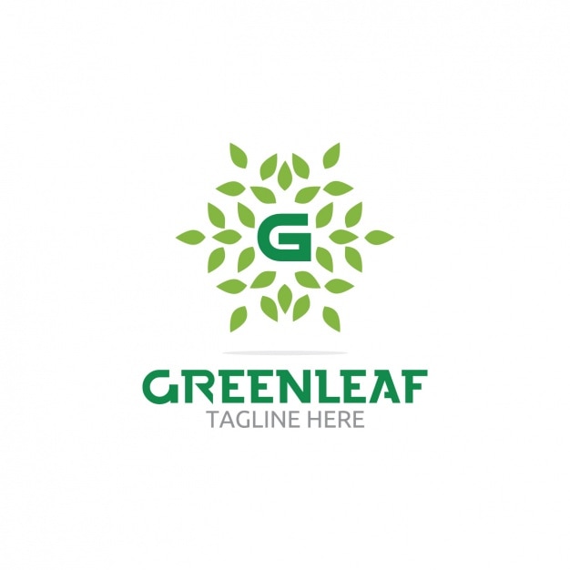 Gratis vector groene blad logo