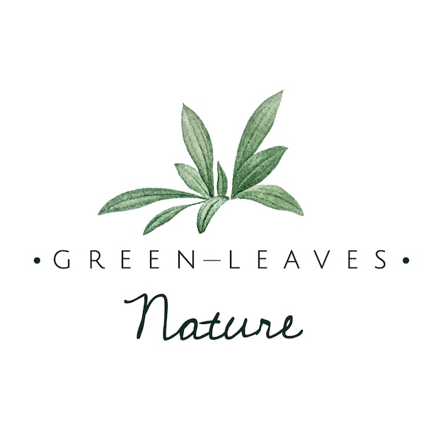 Gratis vector groene bladeren natuur logo vector