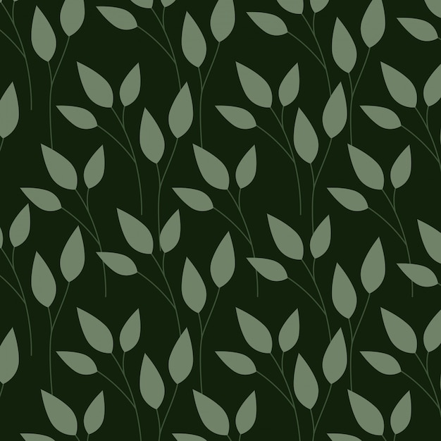 Groene bladeren, patroonillustratie