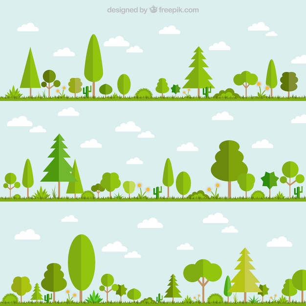 Gratis vector groene bomen