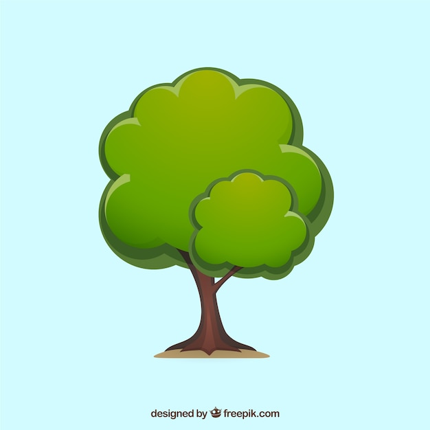 Gratis vector groene boom illustratie