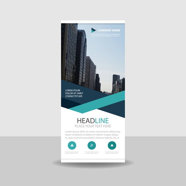 Groene creatieve Roll-up banner sjabloon