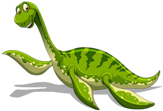 Gratis vector groene dinosaurus met lange nek