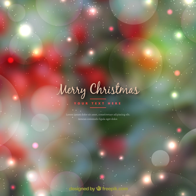 Gratis Vector groene en rode vaag kerstmis achtergrond