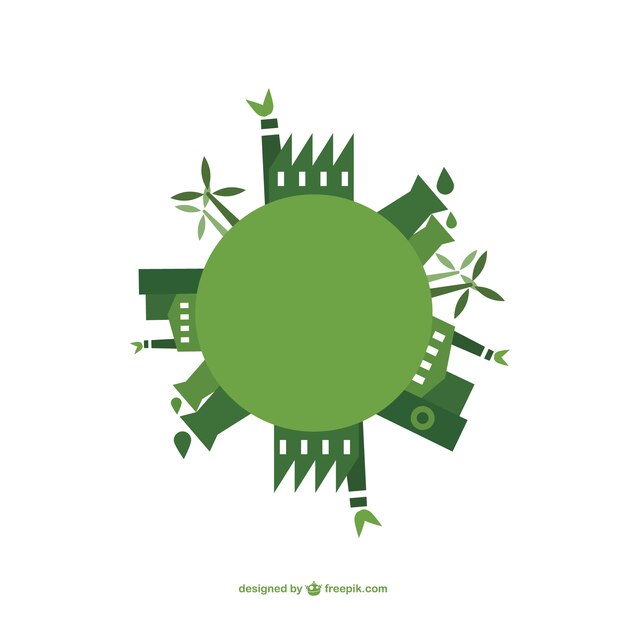 Groene energie vector aarde dag